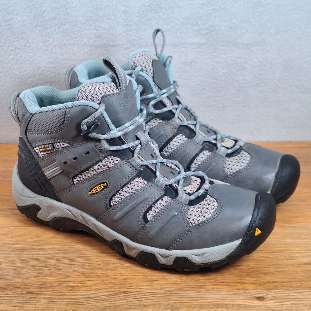 Keen Headout Women's 9 EU 39.5 Waterproof Hiking Boots Steel Grey Blue Heaven
